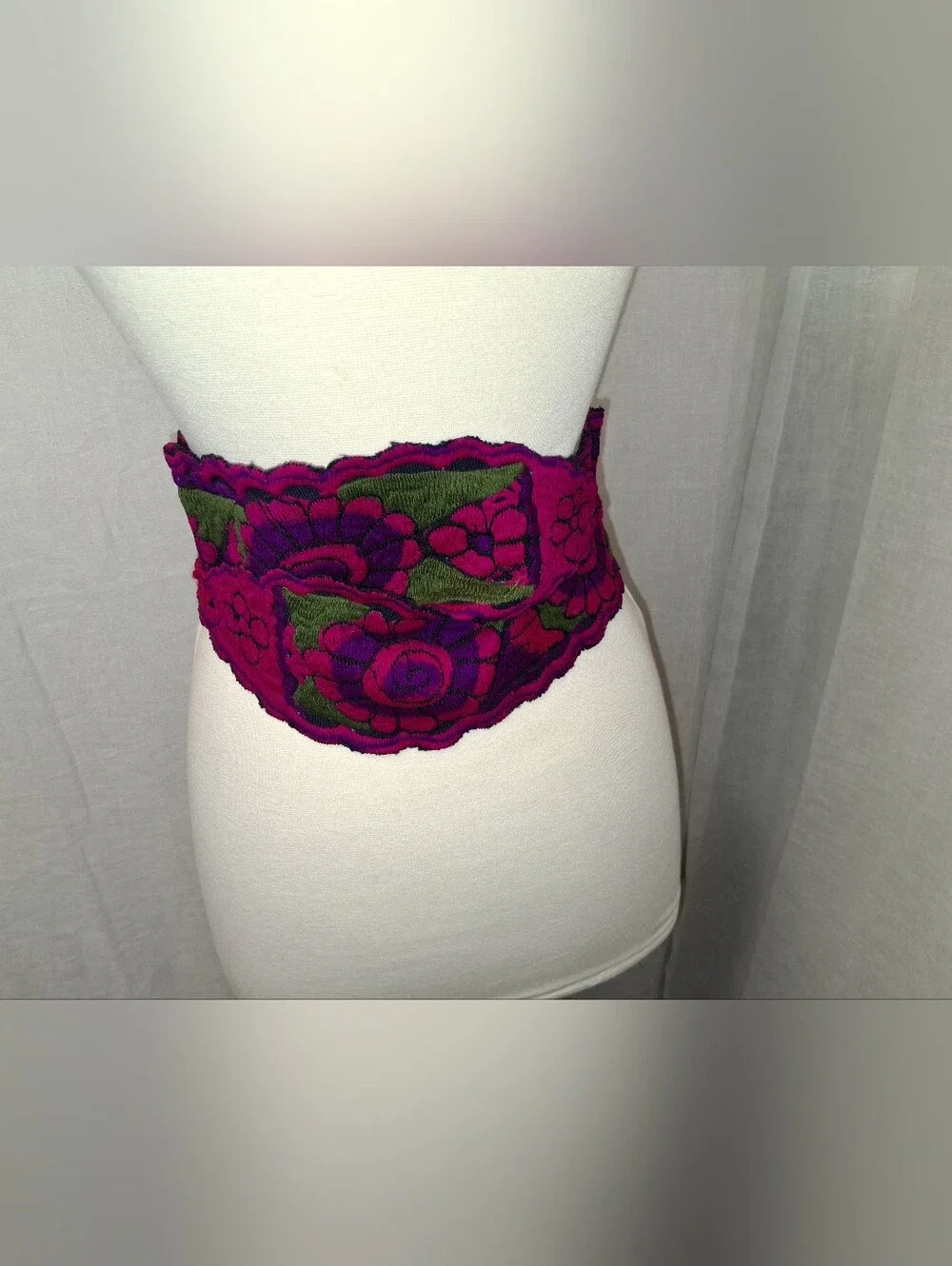 Handmade Magenta & Green Waist Belt Corset - Women Accessories